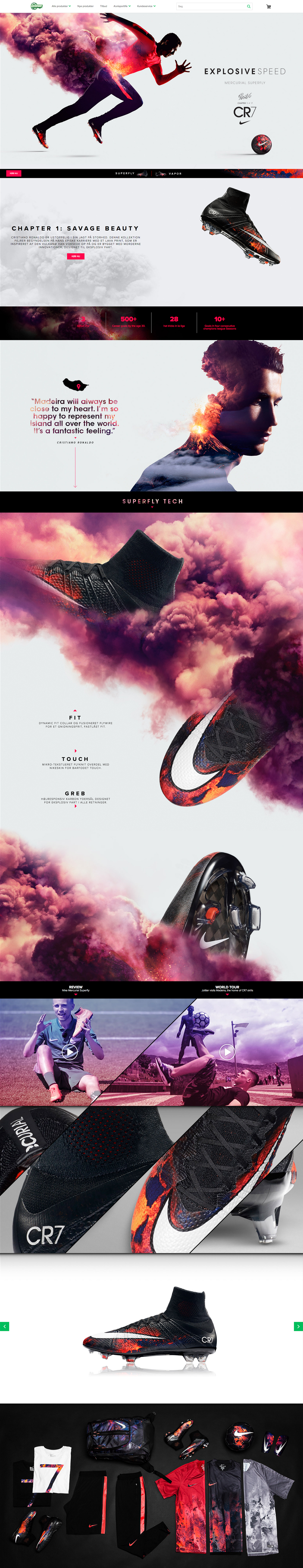 football soccer sport Ronaldo speed explosive Webdesign microsite