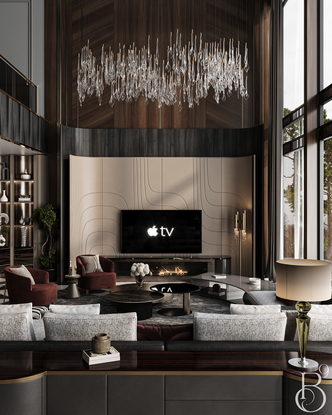 living room living Interior design luxury Luxury Design modern Render 3ds max interior design 