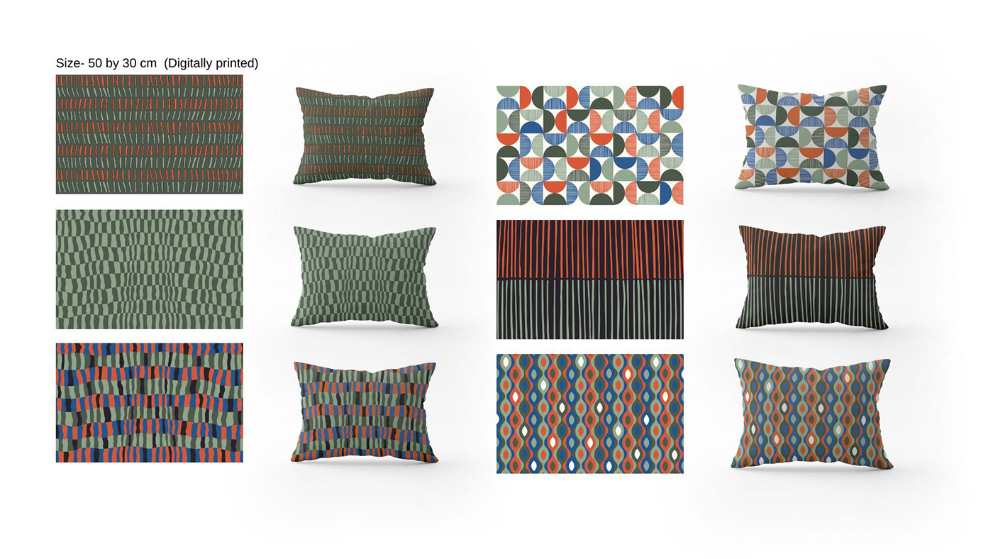 pillow design pattern design  print design  printmaking ILLUSTRATION  European Market