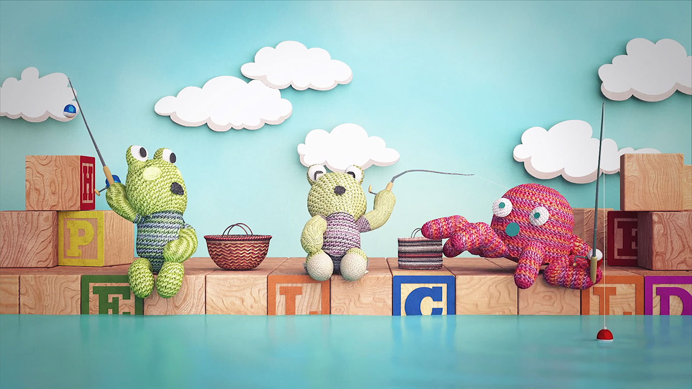 stuffed animals 3D kids animation 