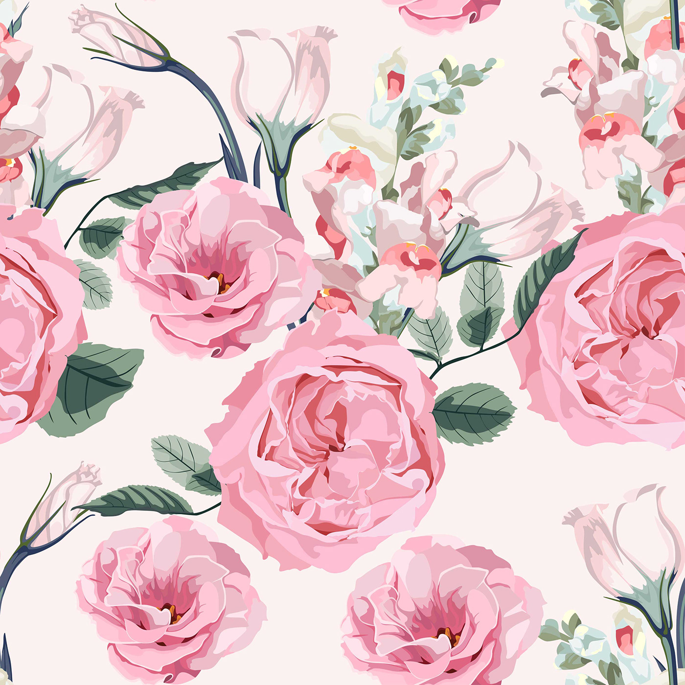 card template design fabric flamingo Flowers Invitation pink seamless pattern textile wallpaper