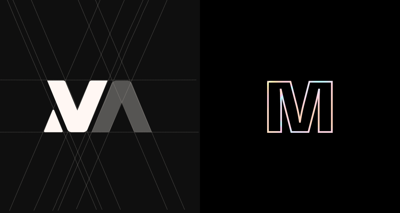 Brand Design brand identity logo visual identity holographic minimal personal branding typography   iridiscent rebranding