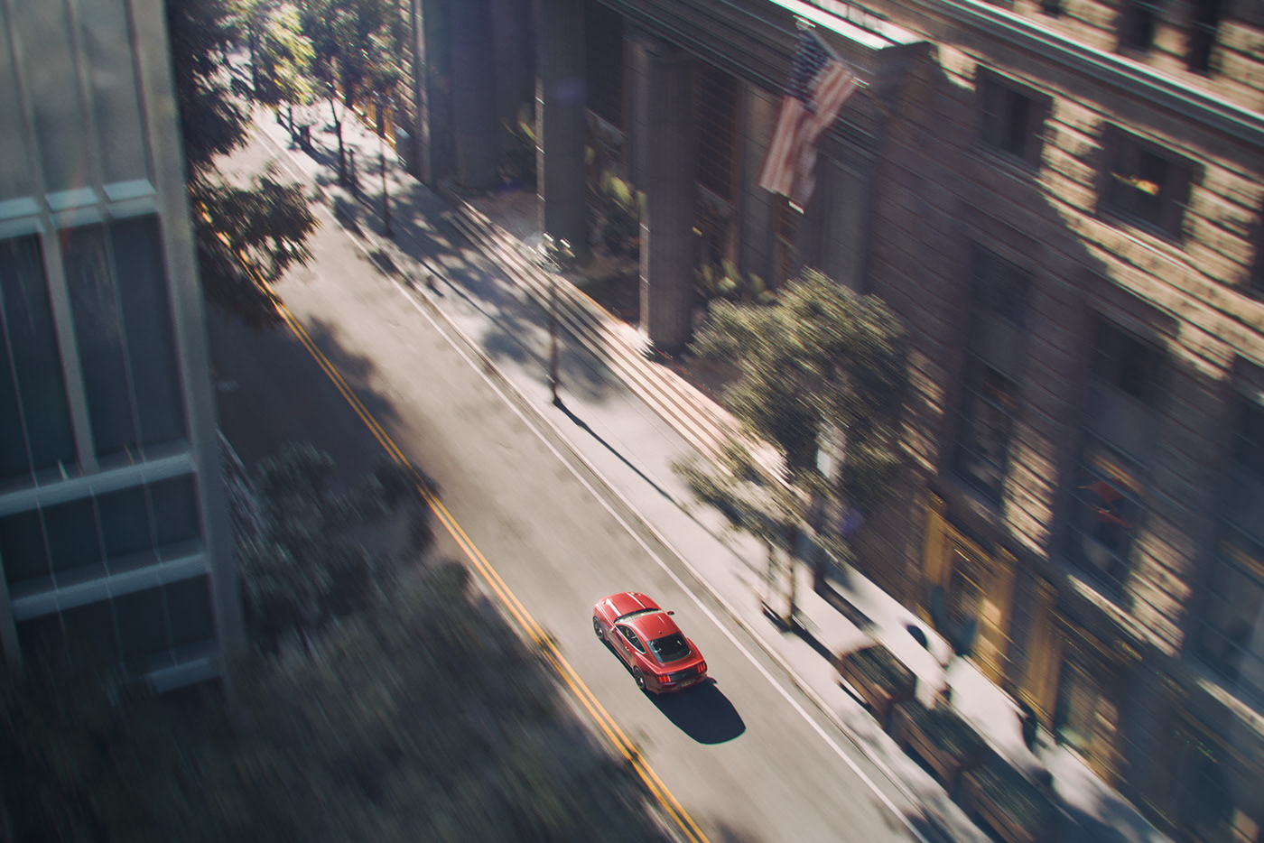 art automotive   car CGI coronarenderer creative Mustang newyork Render retouch