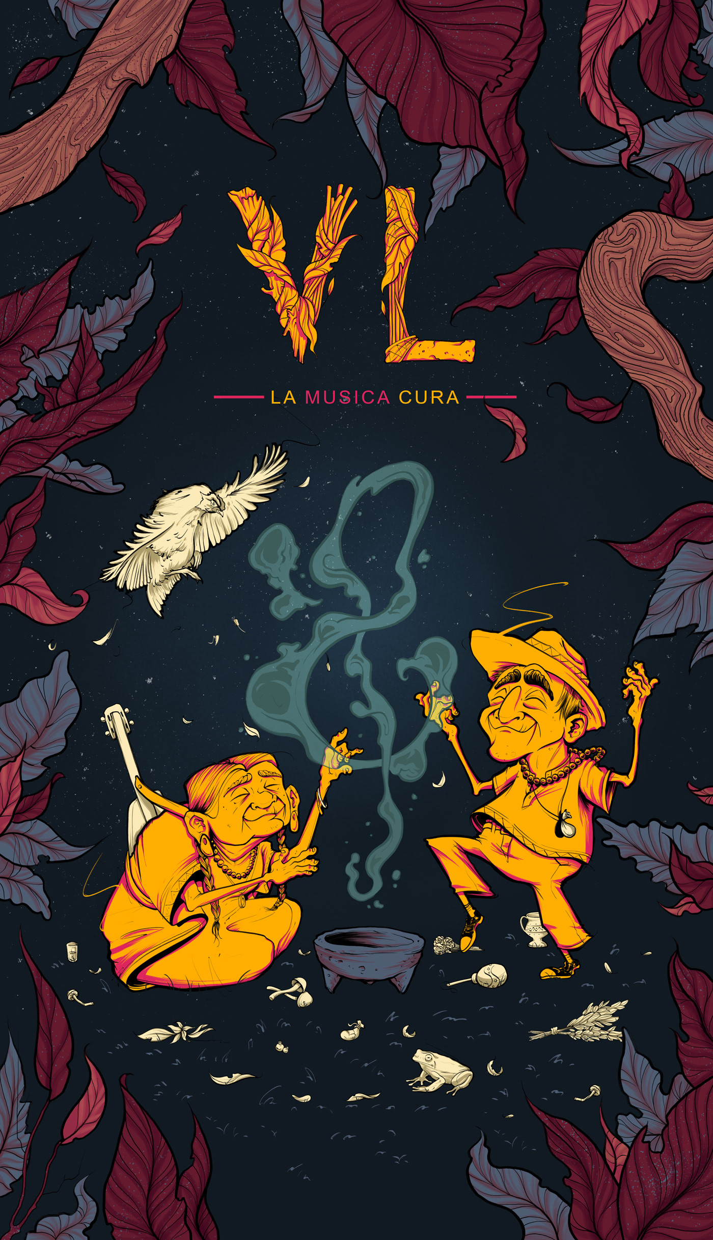 vive latino poster Character design  Music Festival banner art Digital Art  arte digital creative design