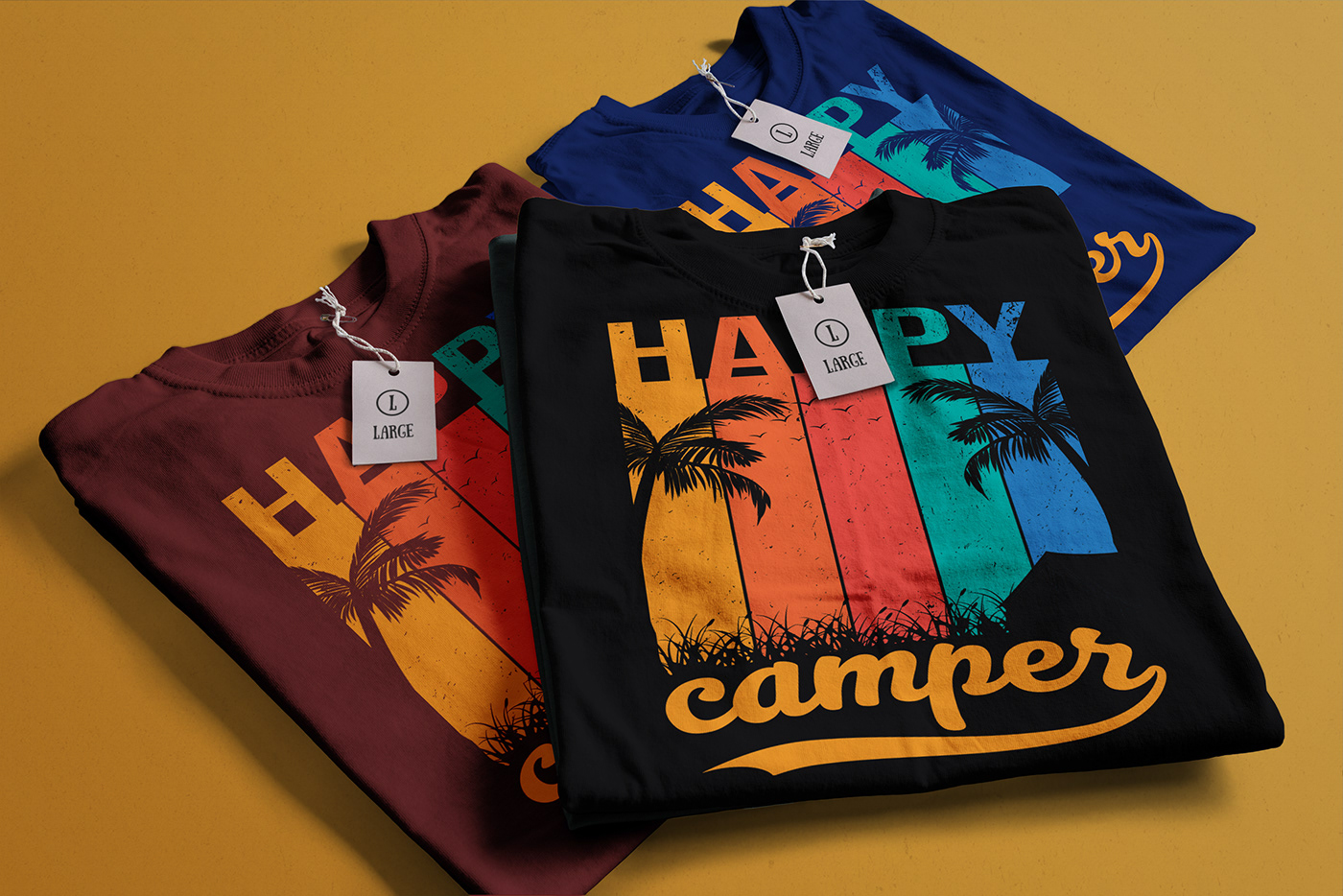 best summer t shirt design happy camper happy camper tshirt summer Summer T-Shirt Summer T-shirt design T-Shirt Design t-shirt illustration t-shirts