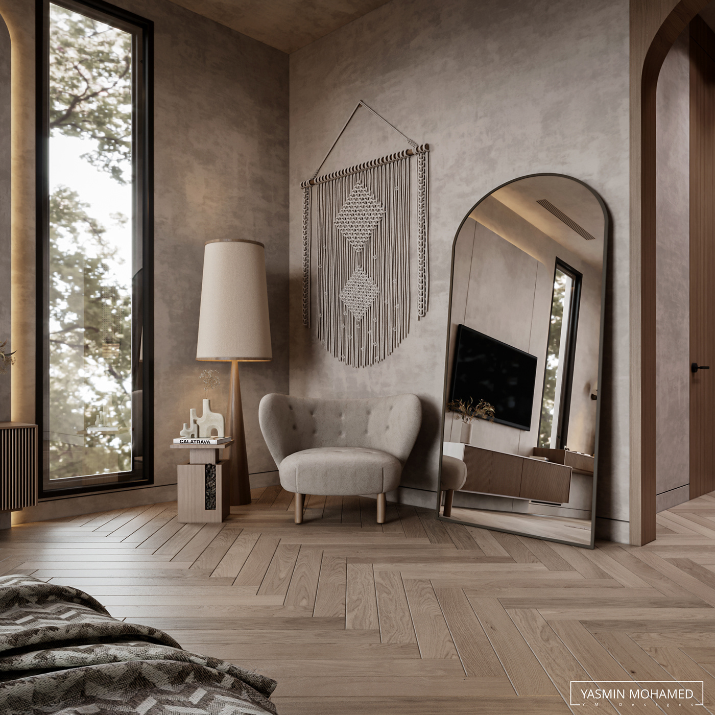 Interior bedroom interior design  architecture 3ds max corona