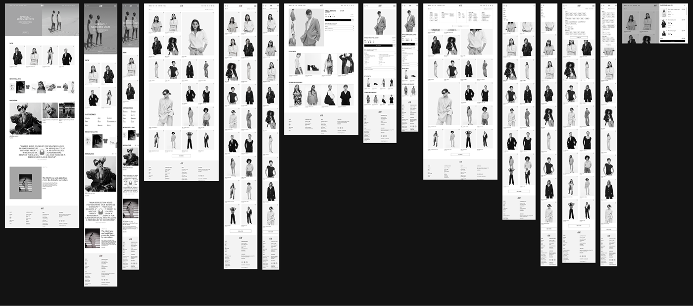 Graphic Designer Ecommerce online store UI/UX Figma store Clothing uprock uprock school minimal