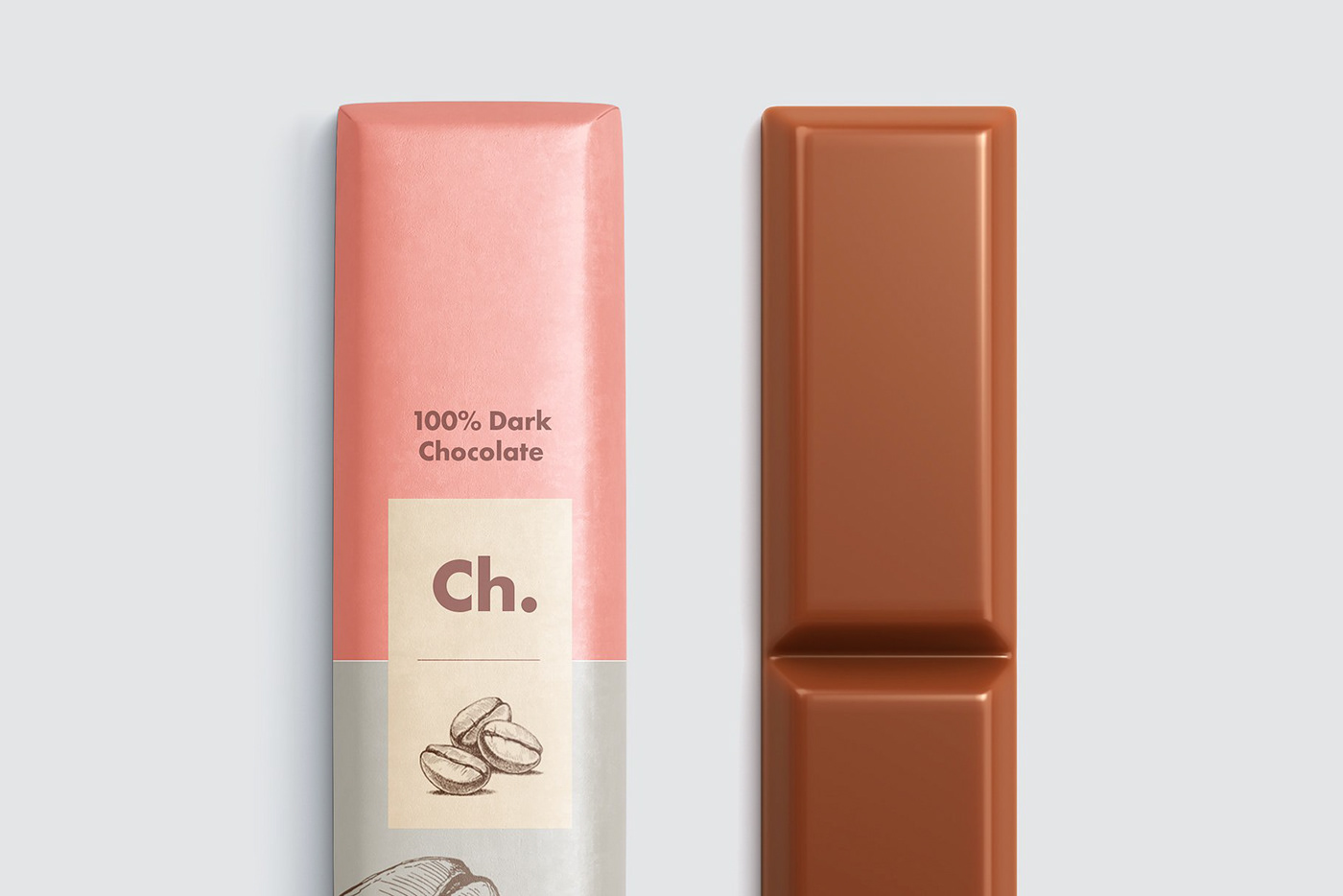 Mockup branding  Food  Packaging package psd layered chocolate sweet candyshop