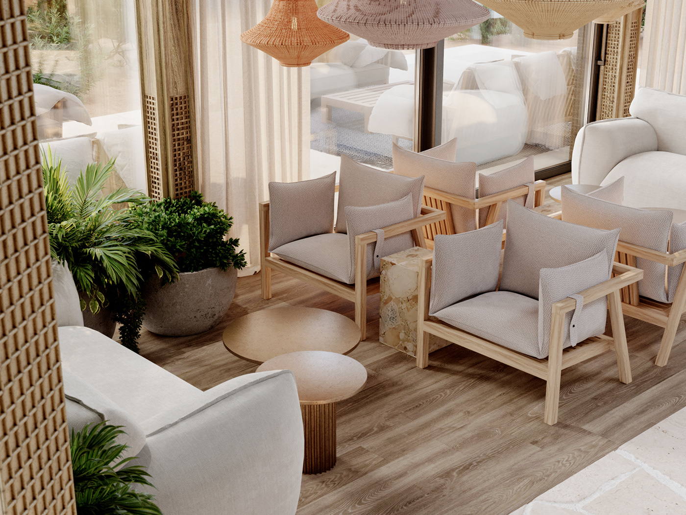 3D 3ds max architecture corona design luxury Render resort restaurant visualization