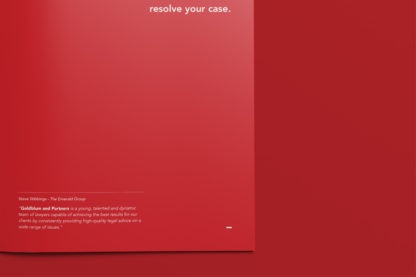 company profile law firm Booklet red
