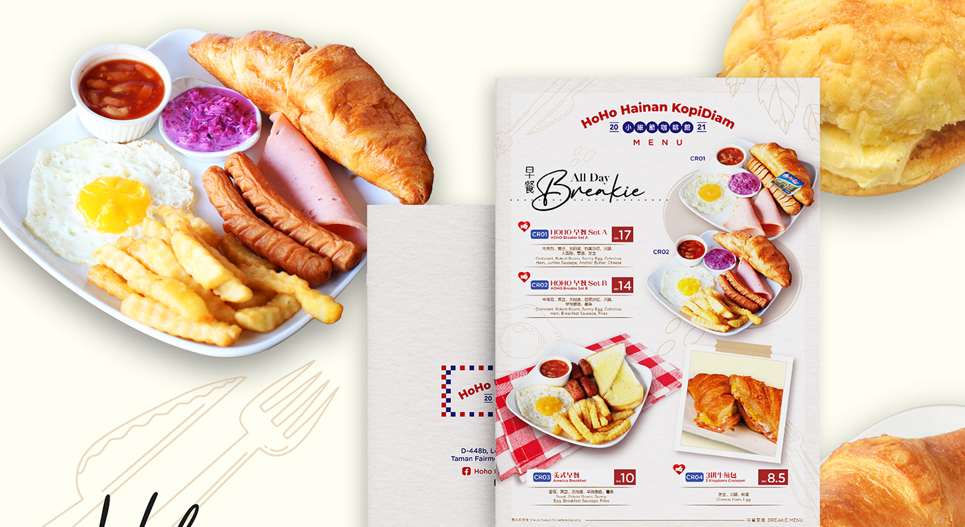 book cafe Food  fun menu kopitiam Layout Design menu menu design Product Photography restaurant