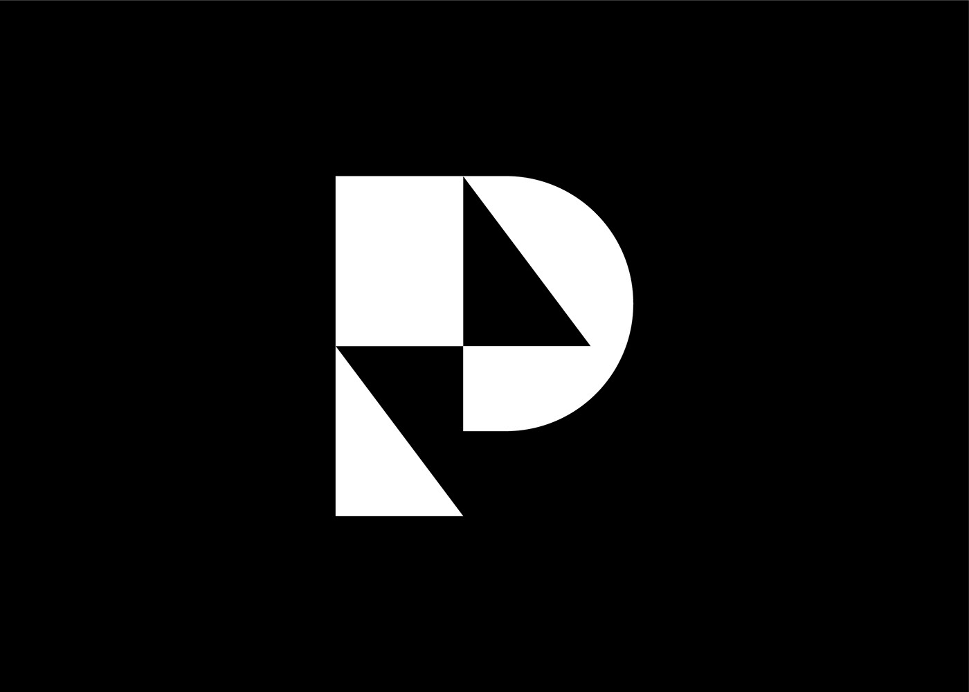 logo Logo Design lettermark P logo  letter p bolt negative space minimal logo brand identity branding 