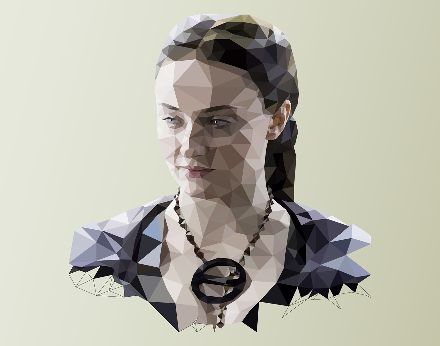 Adobe Portfolio lowpoly Low Poly Game of Thrones low poly illustration colorful vector portrait