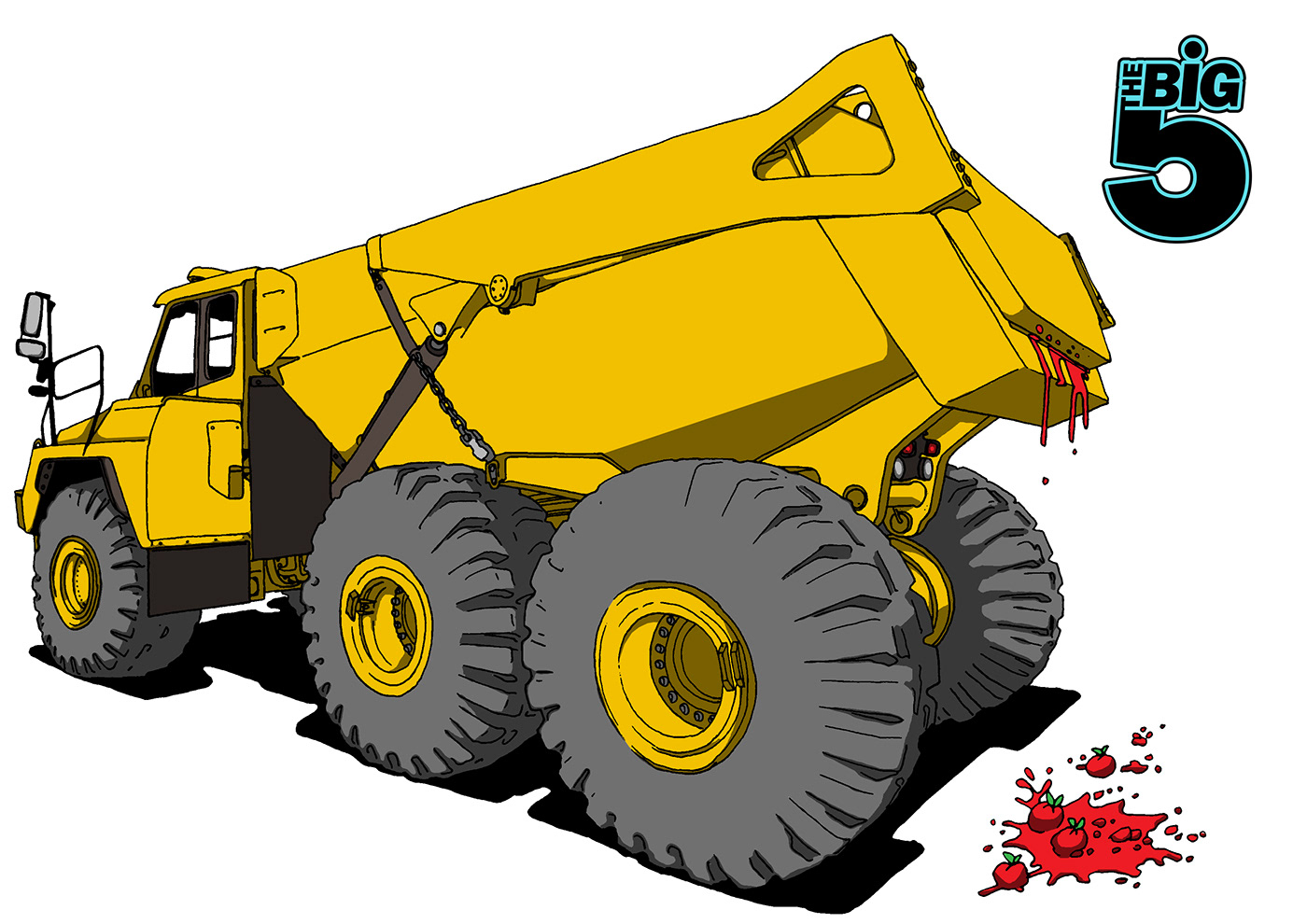 big 5 big machines food junks crane bulldozer Truck