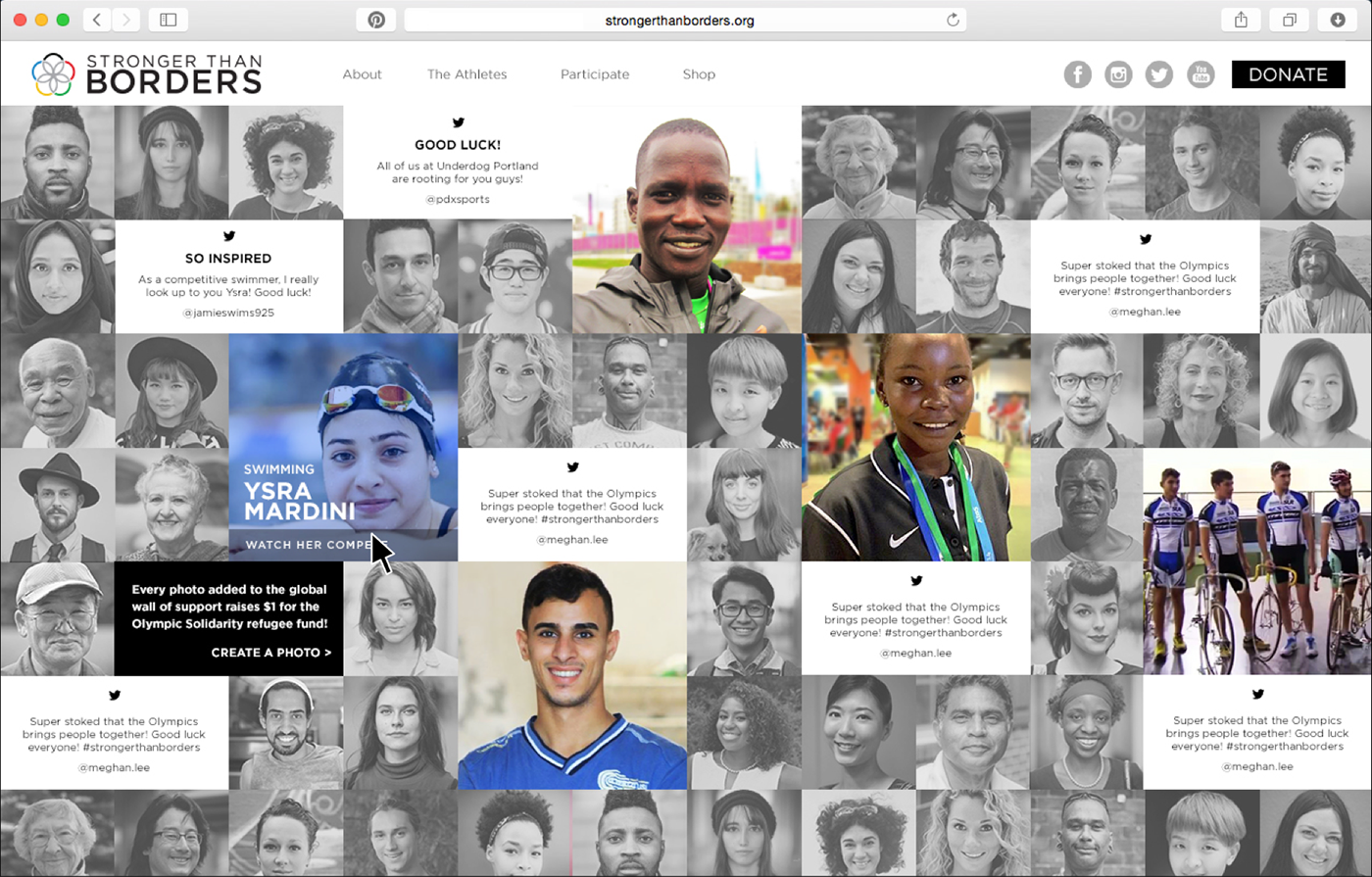 Olympics social campaign Image generator sports Instagram campaign crowdsourcing concept campaign Refugees