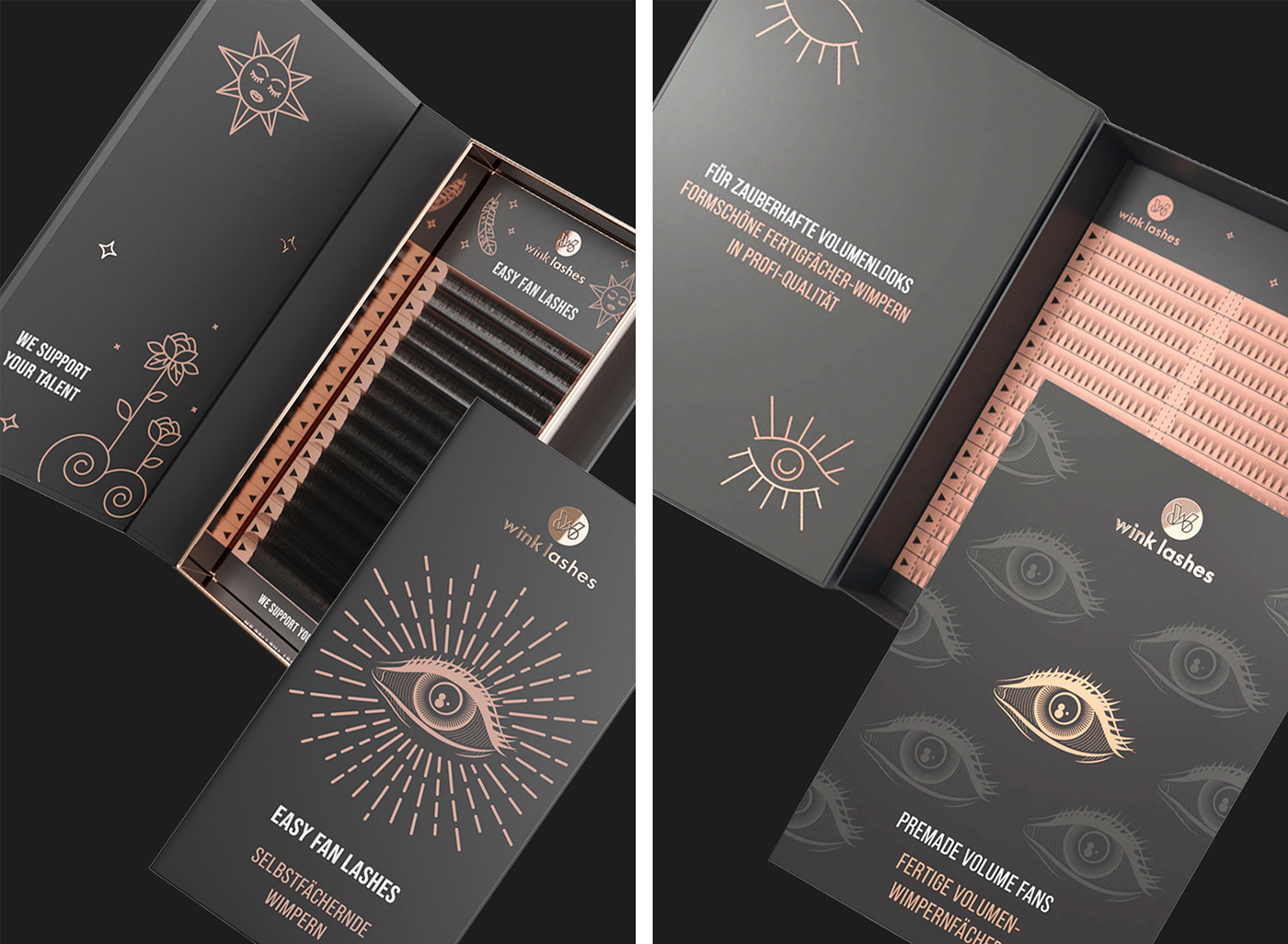 brand graphic design  package packaging design beauty cosmetic packaging cosmetics Drawing  eyes makeup