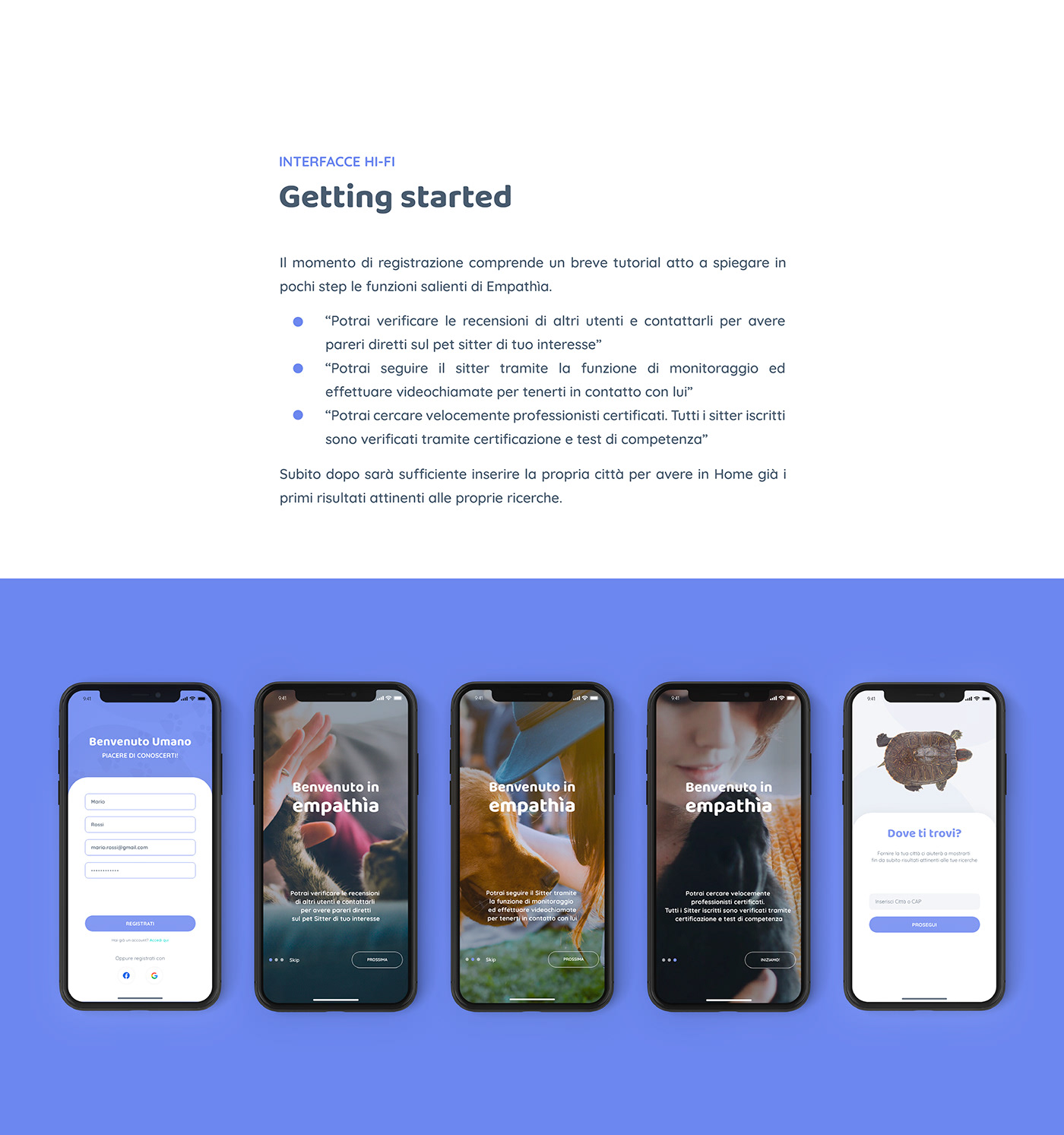 Adobe XD app design Interface mobile pet sitting Project prototype ux/ui wireframes