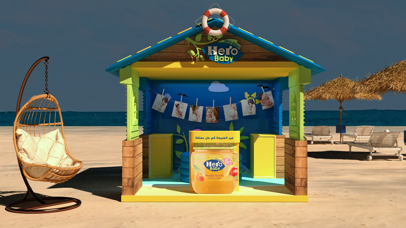 Hero baby summer toys booth Exhibition  design