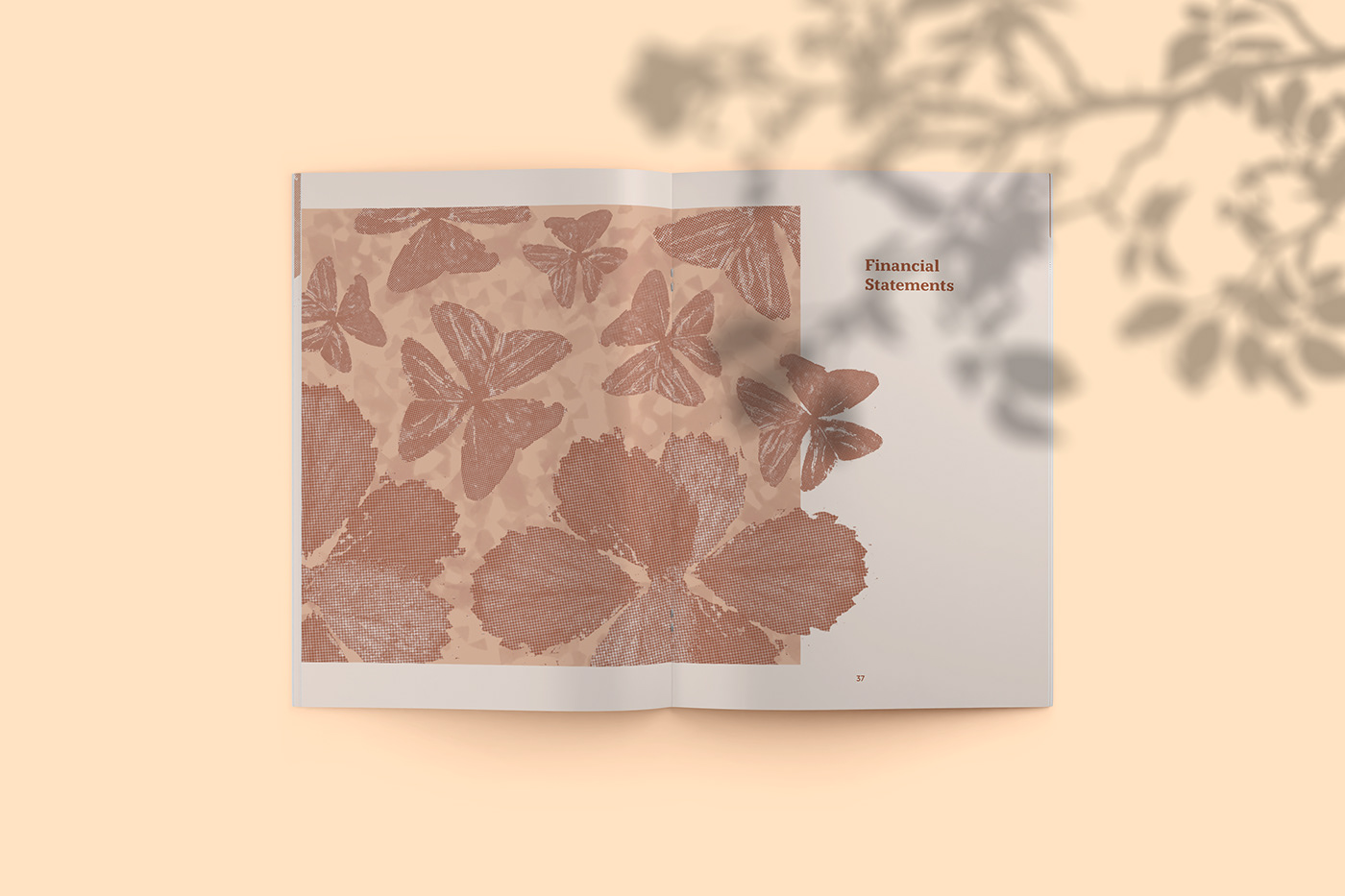 annual report book botanical design graphic design  Layout Nature publication report typography  