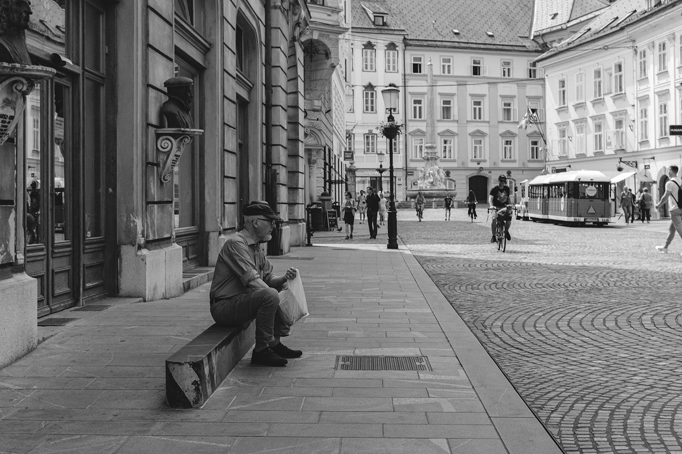 black and white city Fujifilm X100F ljubljana Photography  slovenia Street street photography Travel Urban