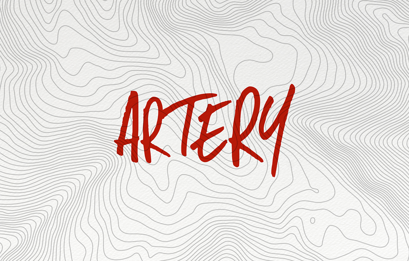 artery Topographic maps coordinates Global artisans Generations art craft kraft paper