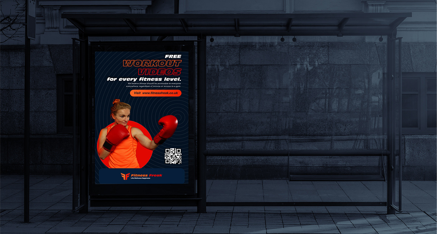 banner billboard branding  Clothing darkdesign fitness orange sports UI Webdesign