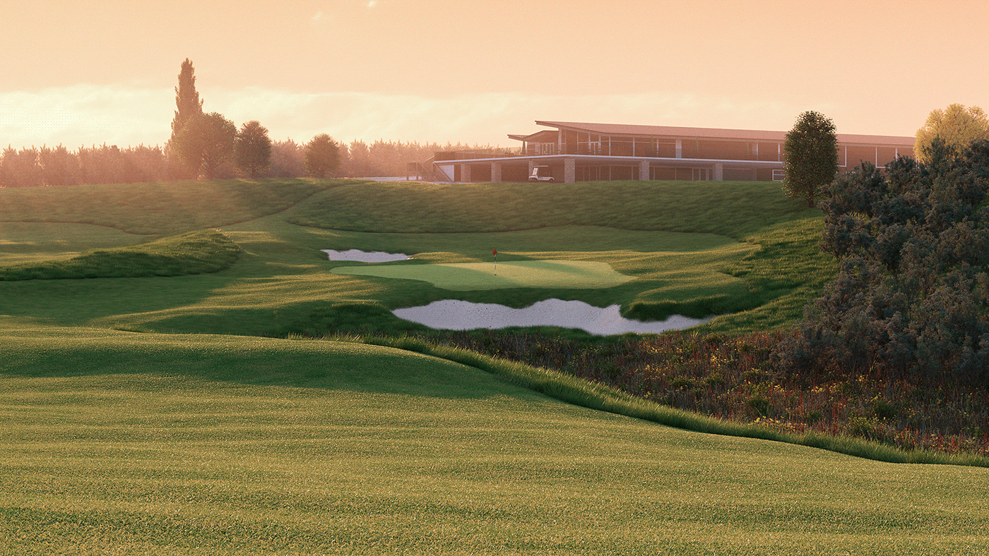 golf golf course Golf Course Design golf CGI GOlf Course Visualisation