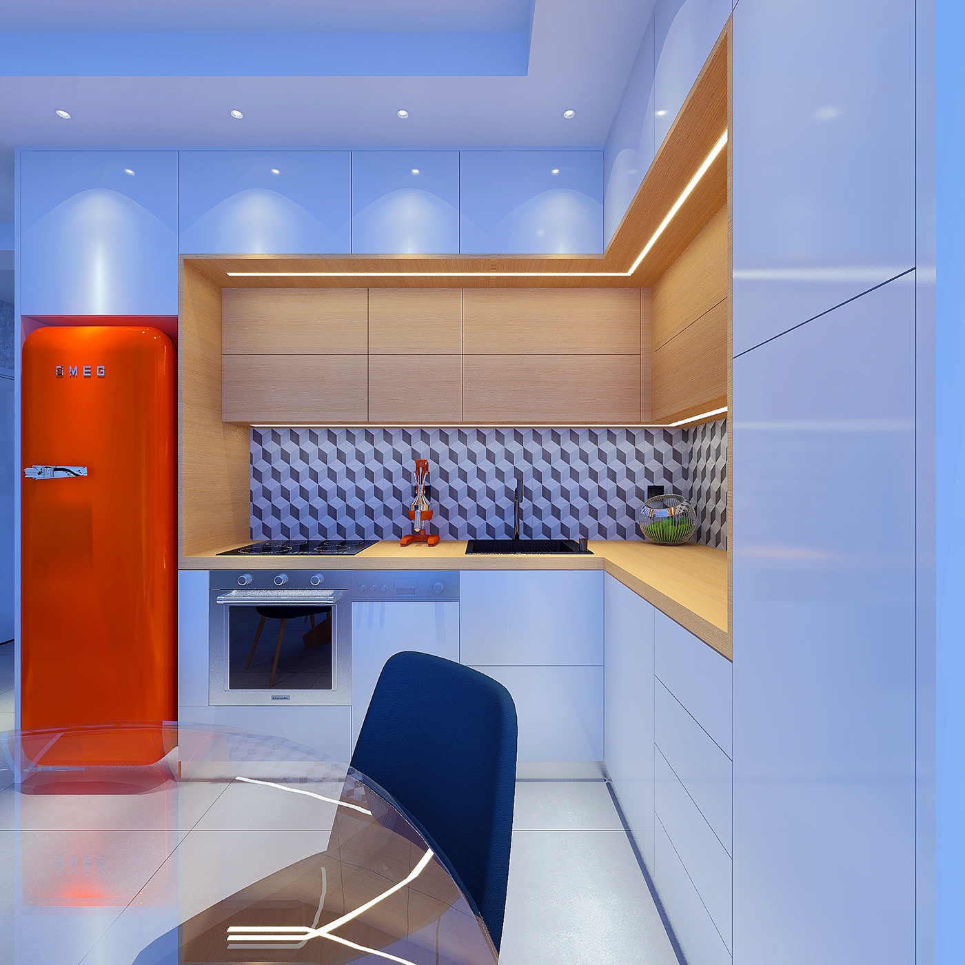 andronisinteriors CGI architecture Render visualization interior design  3D modern apartment design Interior