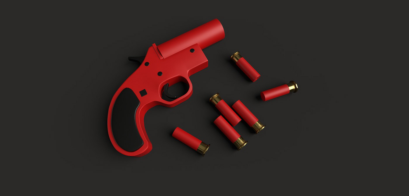 3d modeling Substance Painter Gun Maya 3D modeling 3D Render gun art