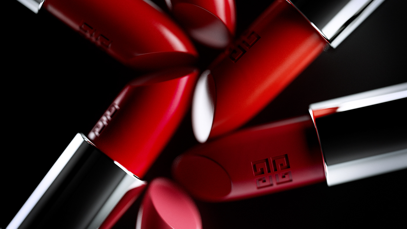3D beauty CGI Cosmetic Fashion  houdini lipstick redshift Render product