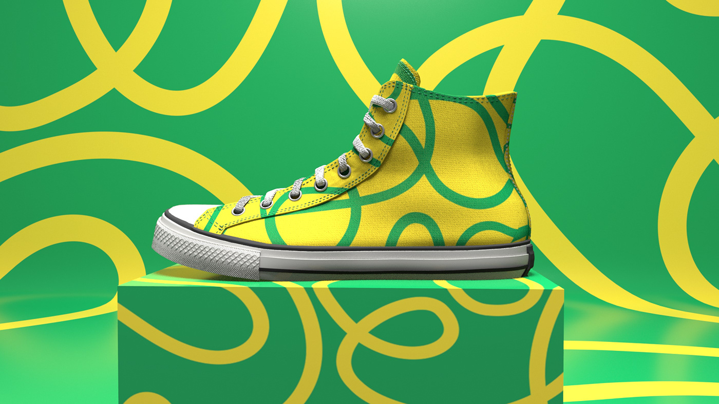 all star converse sneakers pattern design graphic design  industrial design  3D Render shoes