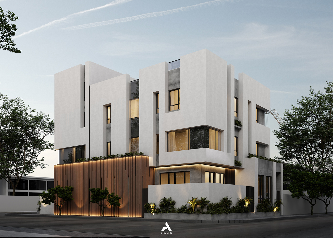 design Villa exterior house visualization architecture 3ds max Render Elevation facade