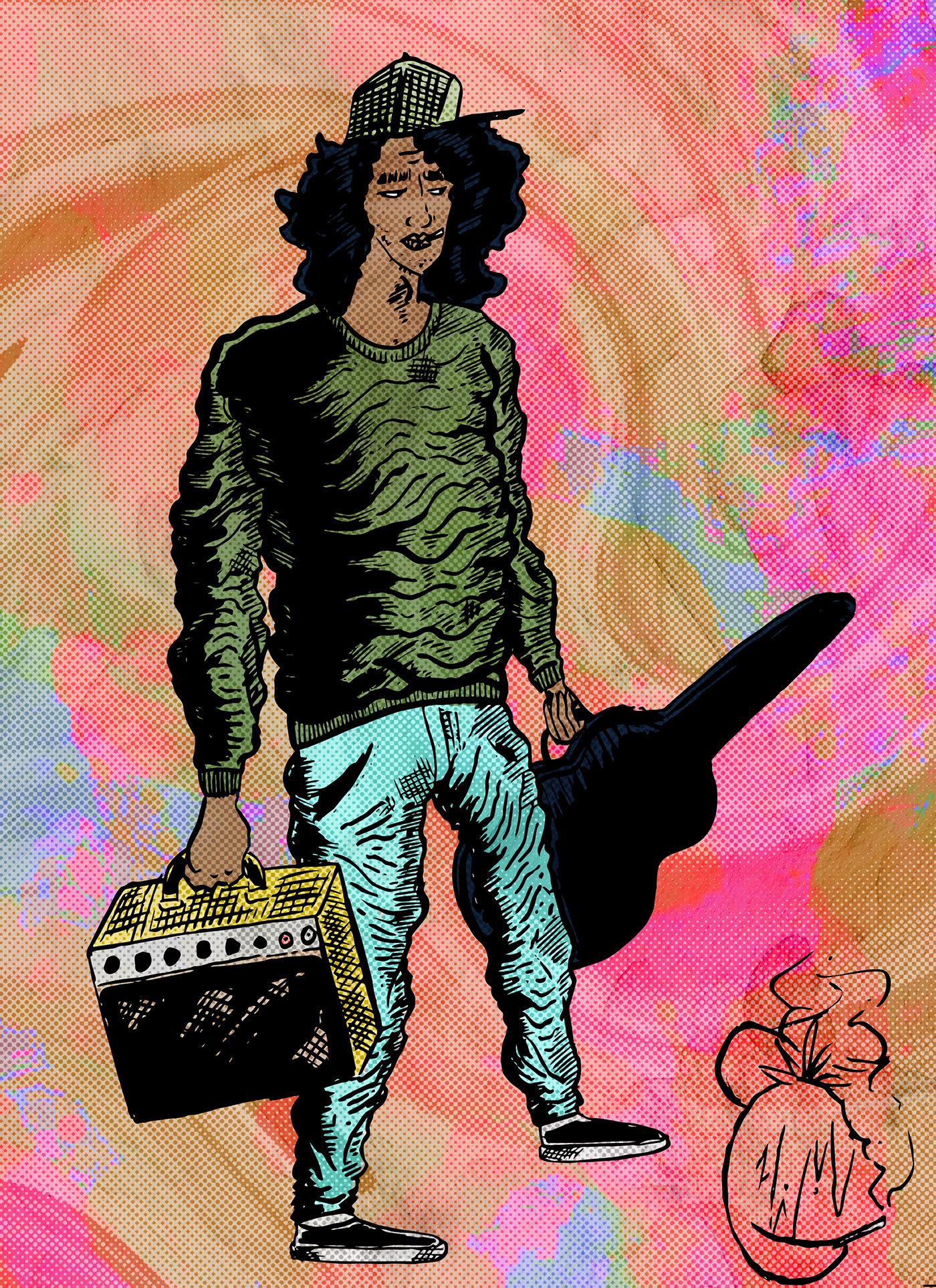 adobe illustrator cartoon Character design  Digital Art  digital illustration Drawing  ILLUSTRATION  music poster rock