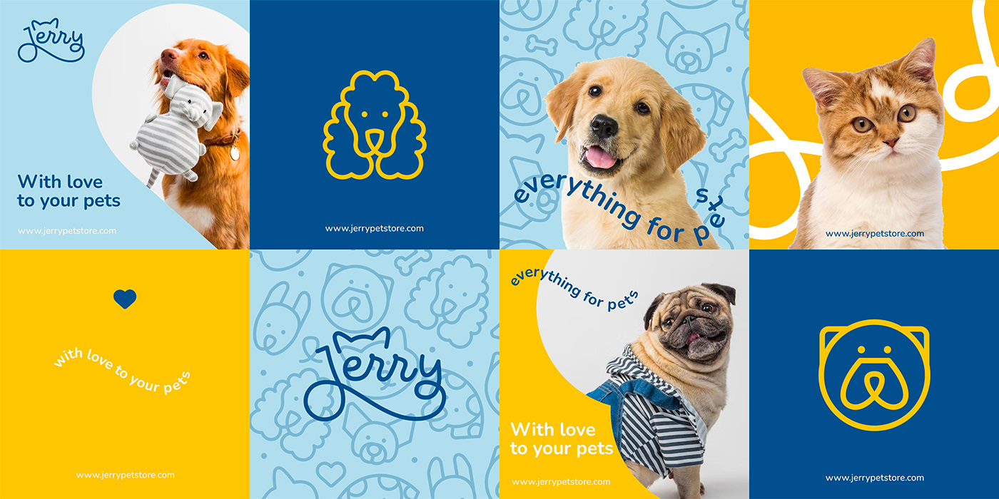 animation  brand identity branding  graphic design  graphics Logo Design Logotype pet shop pet shop logo pet store