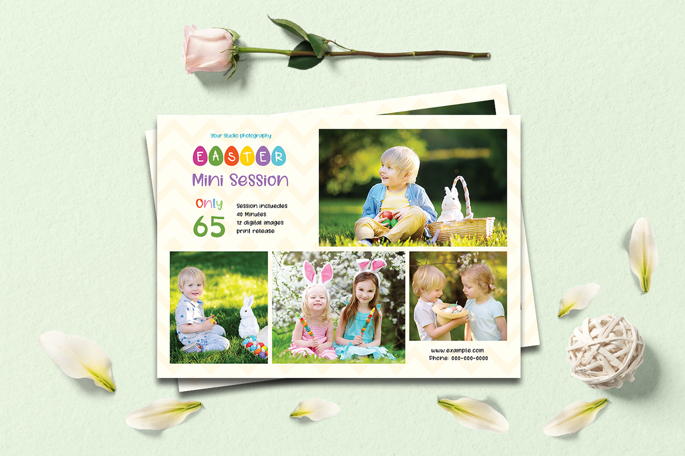 Easter Mini Session template  easter Photography Marketing Board
