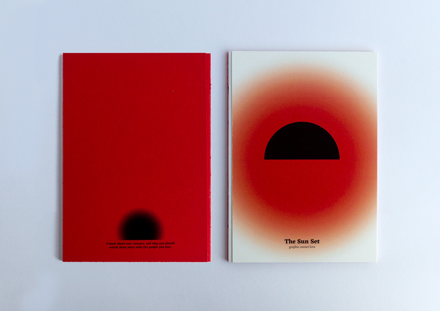 Sun sunset graphic design  book design Nature red Bookbinding Illustrator gradients