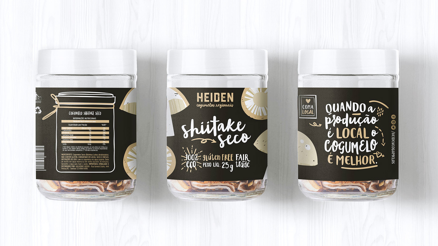 mushroom heiden package regional branding  Food  Brazil graphic design logo