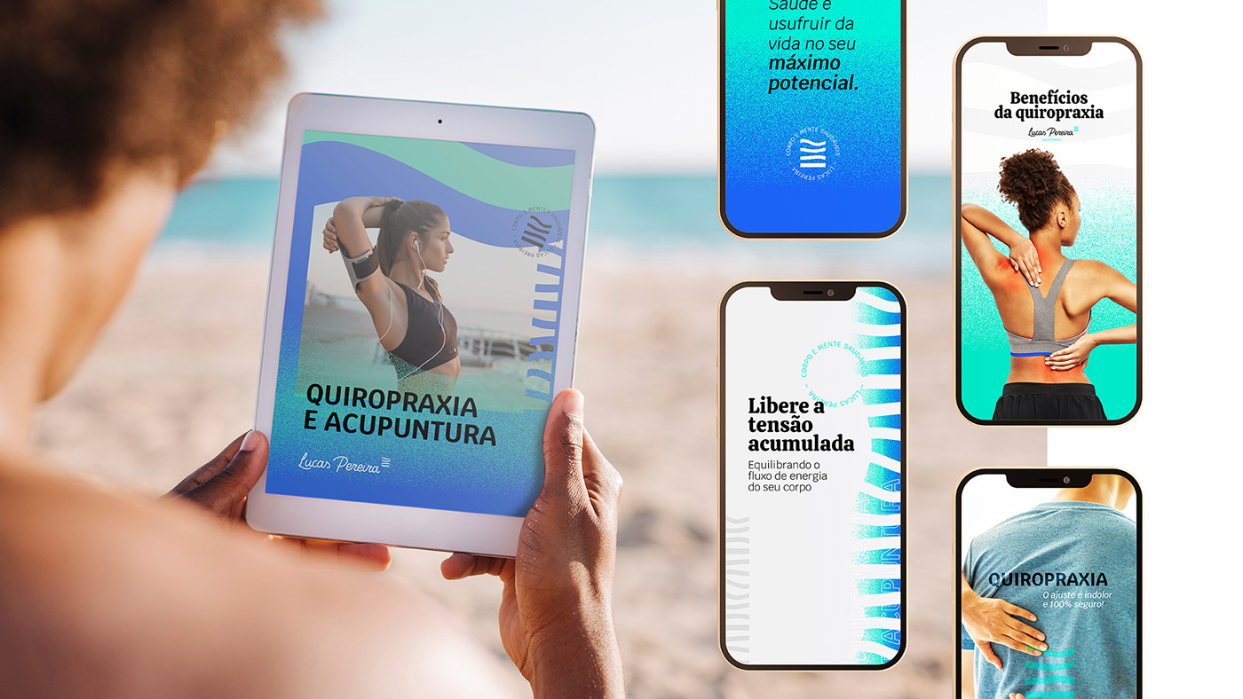 acupuncture beach Brand Design branding  Chiropractic identidade visual Surf visual identity