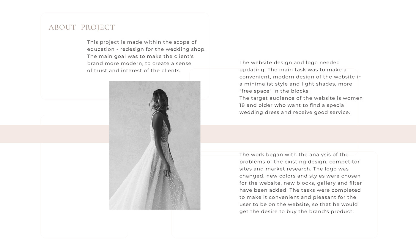 Website Minimalism wedding Whitespace landing page bride light modern