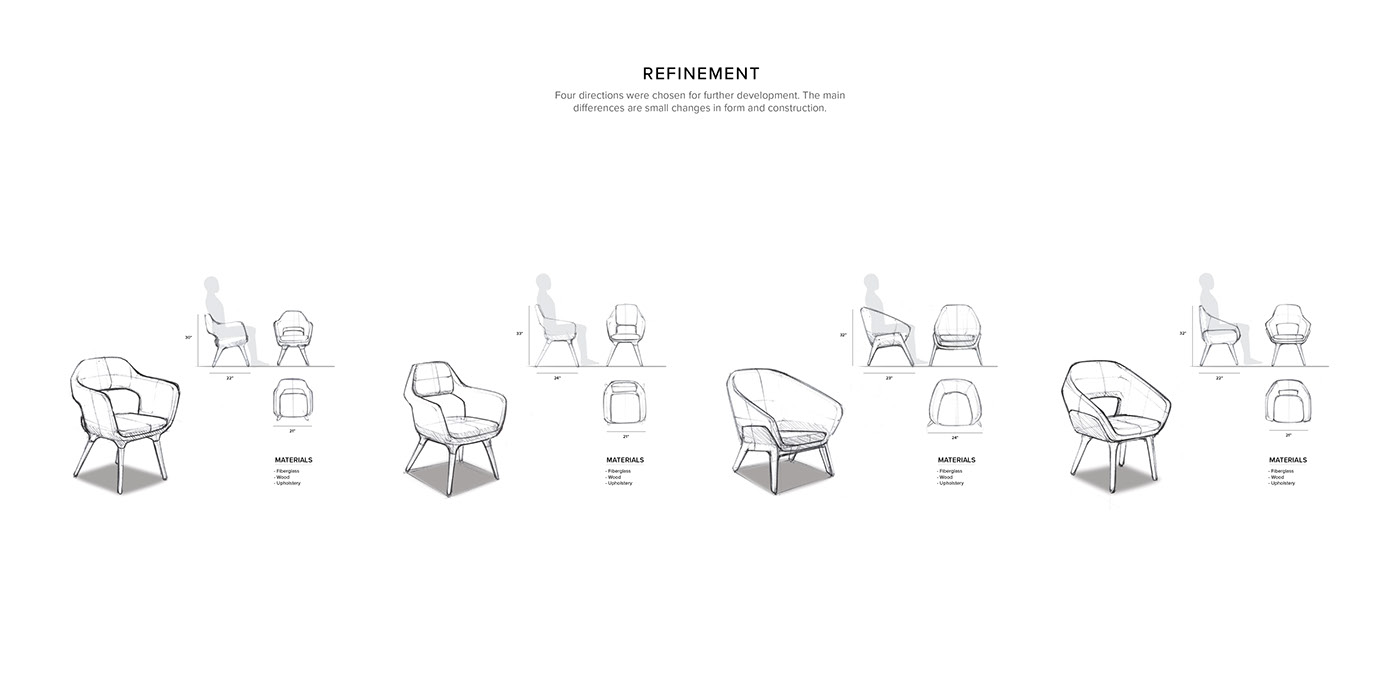 chair wood metal design furniture product felt daap sketching Render