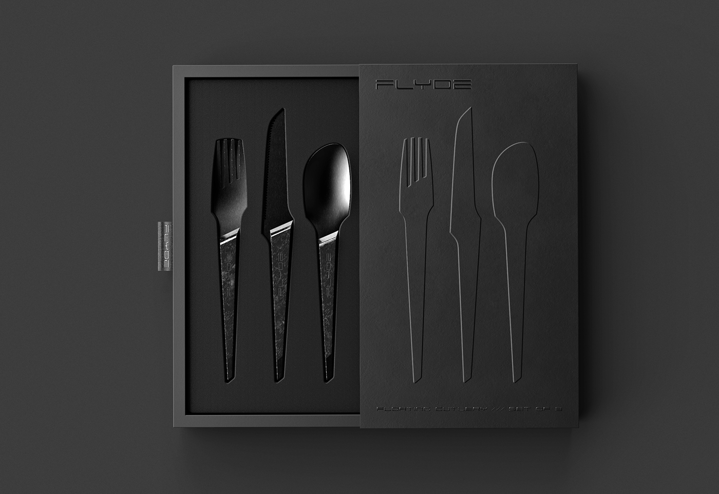 cutlery flatware product design  industrial design  packaging design rendering 3d design cmf Rhinoceros keyshot