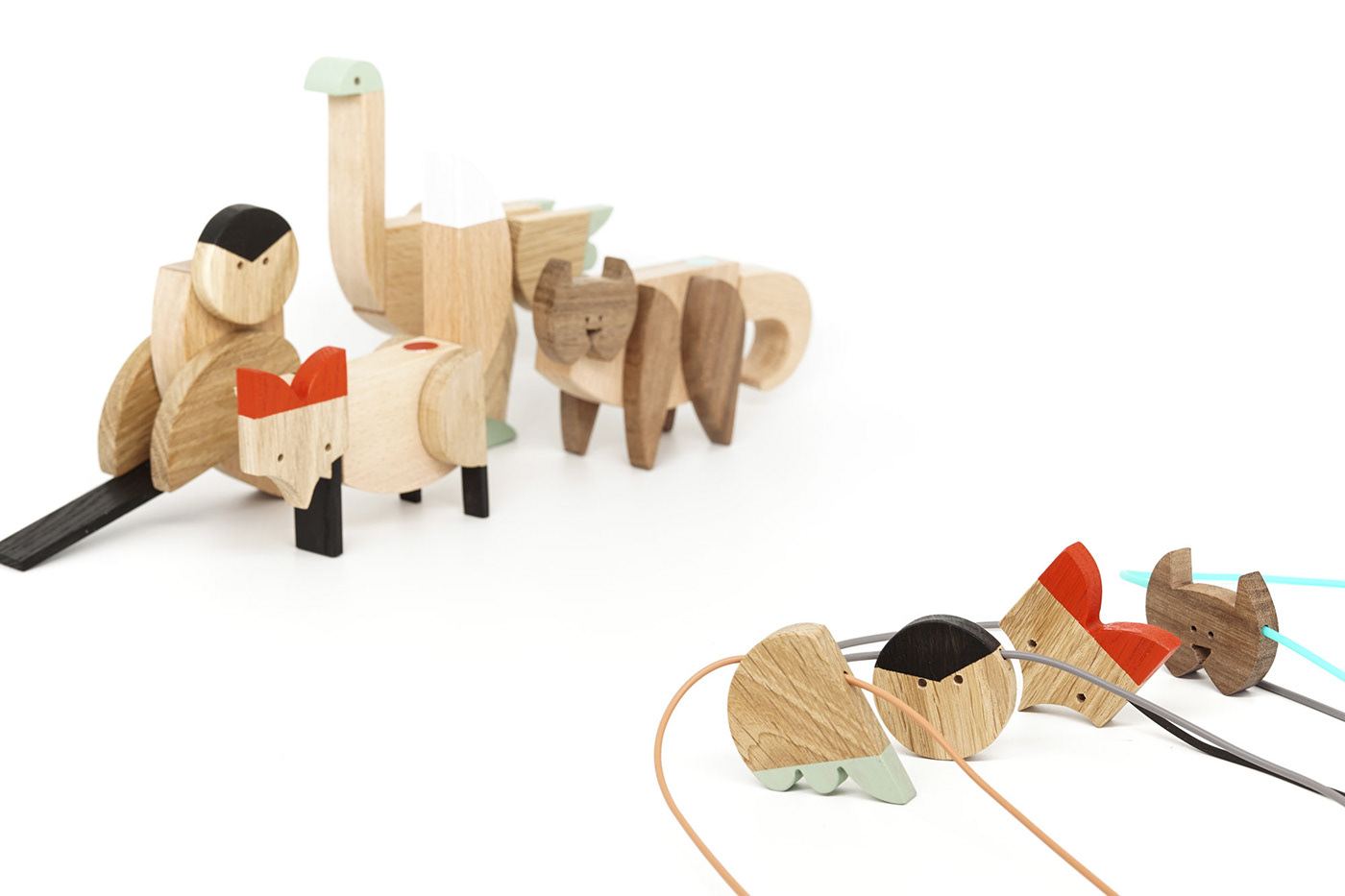 wooden toys and wooden jewelry