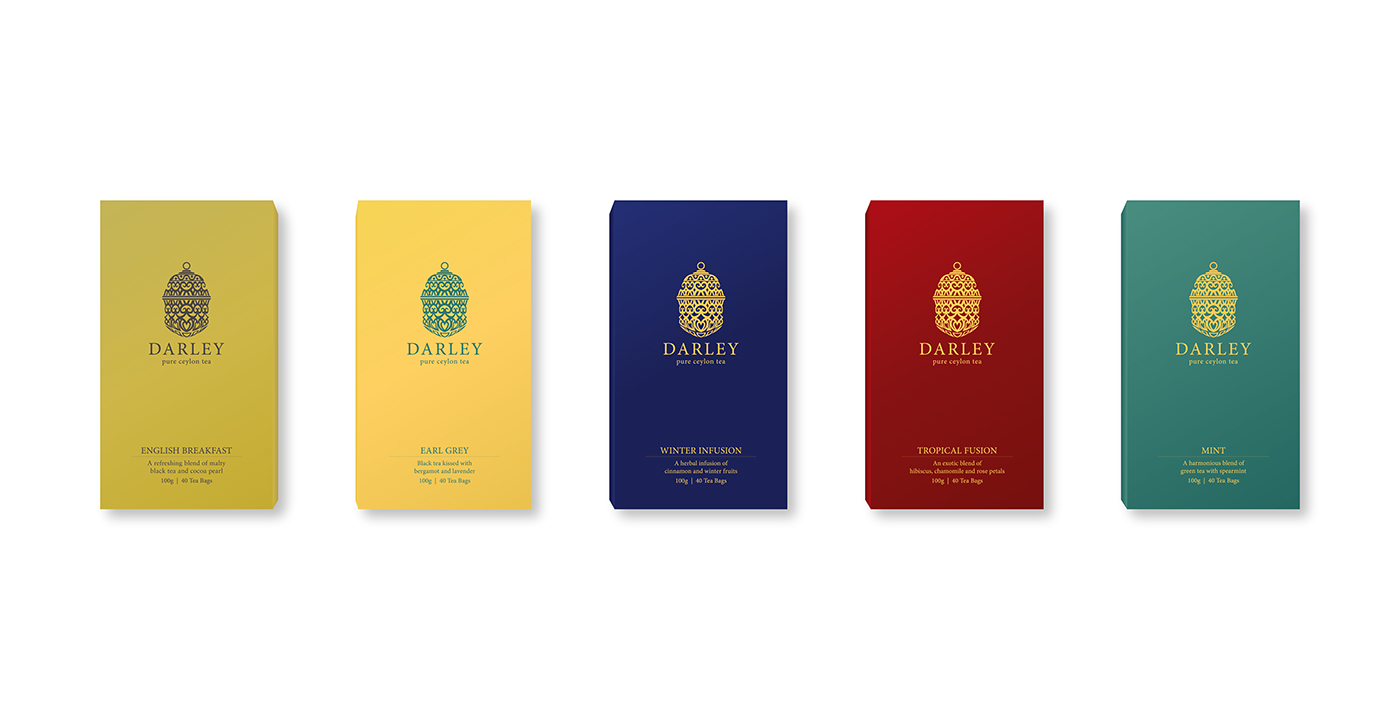 Darley Butler Tea Packaging Packaging branding  colombo Sri lanka Graphic Designer tea graphic design 