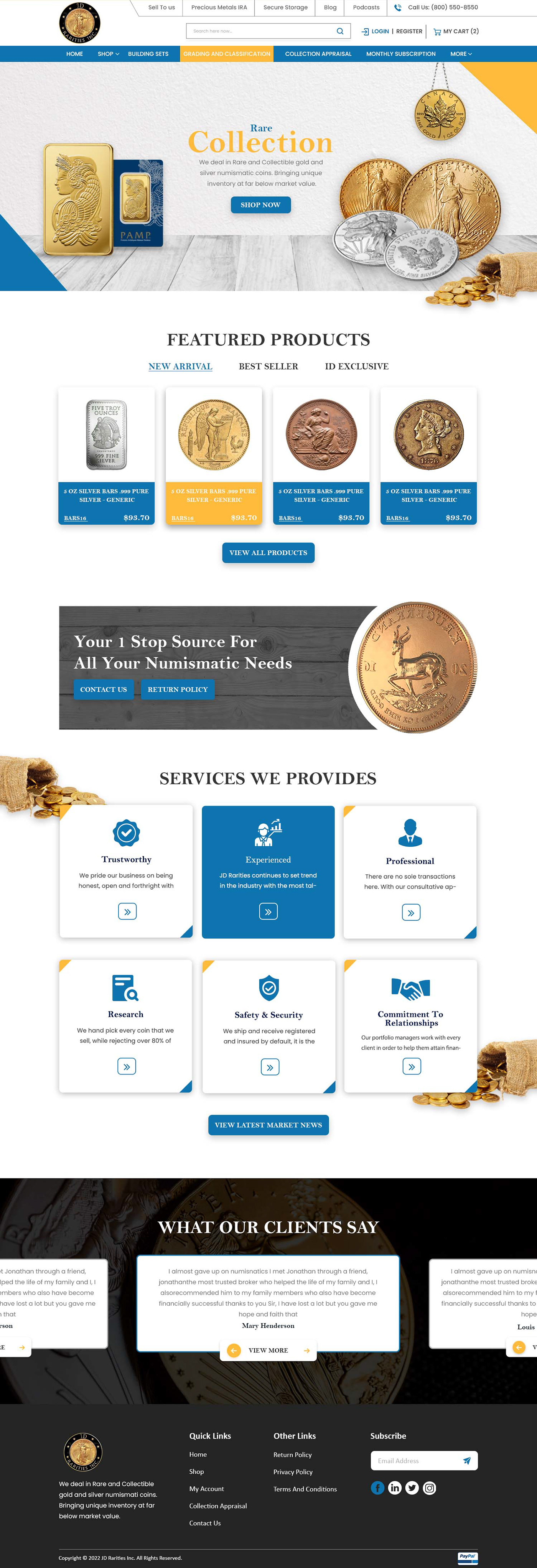coins Custom UI custom web designs Logo Design numismatic products purchaser seller ui designs web designs