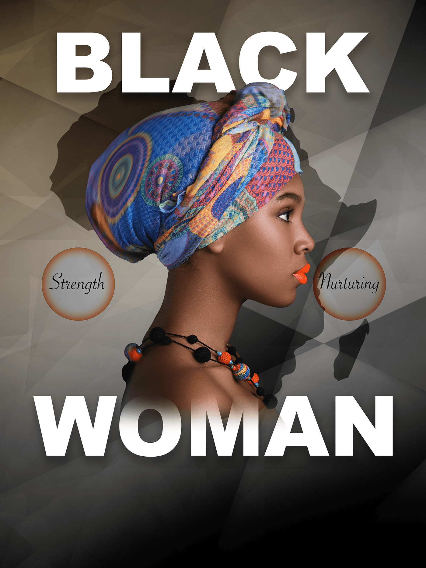 black woman strength africa beauty model portrait