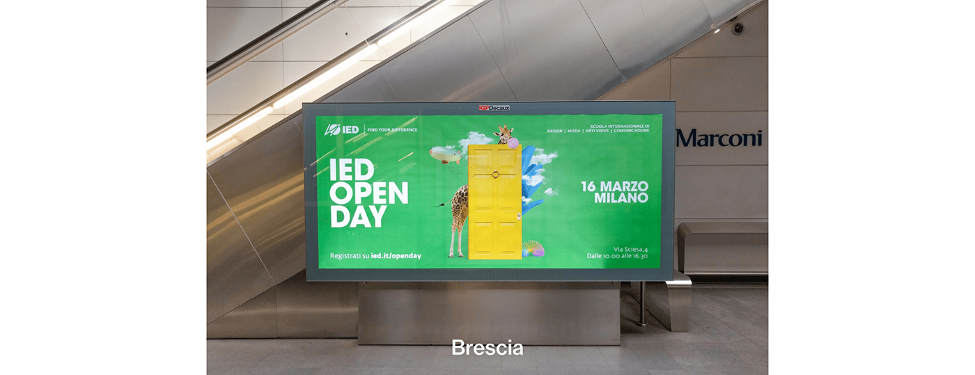 Integrated Campaign ied Istituto Europeo Design Advertising  Outdoor social media OOH out of home design