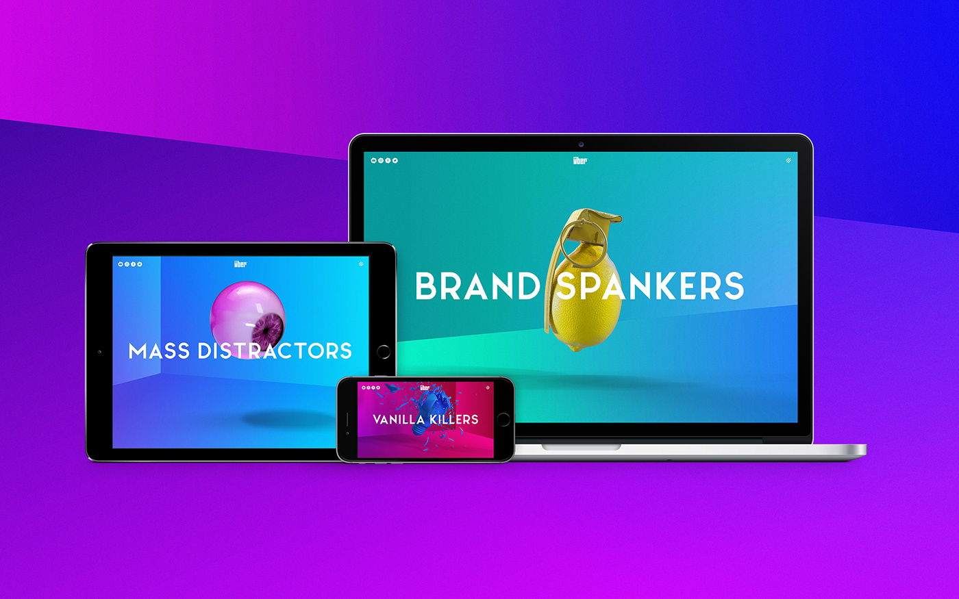 Rebrand bright 3d render Web Design  bold cool business card eyeball sheffield agency