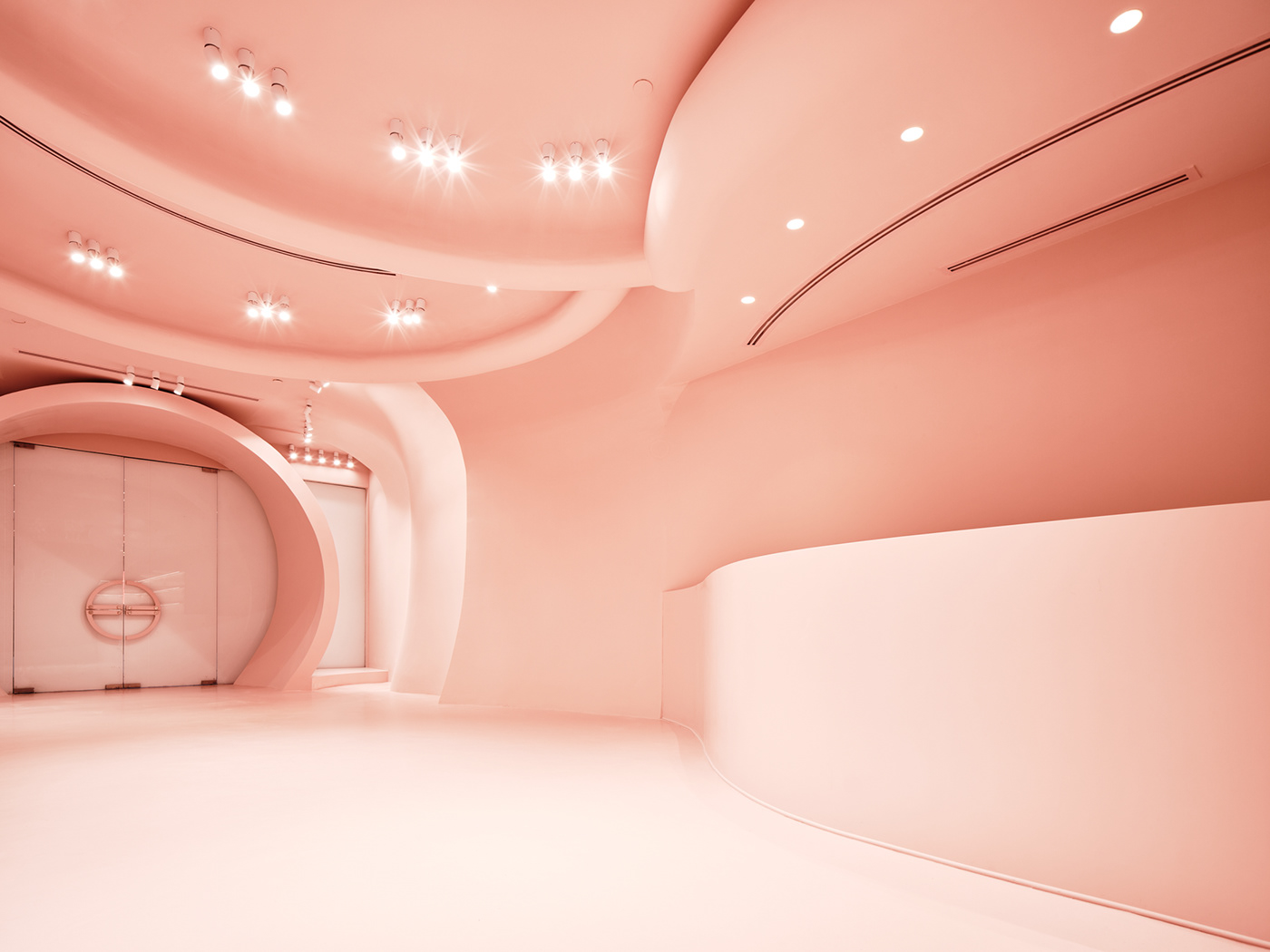 BoutiqueN design fujifilm gfx 100 Interior Kuwait mohammad taqi multi brand pink whipped architecture
