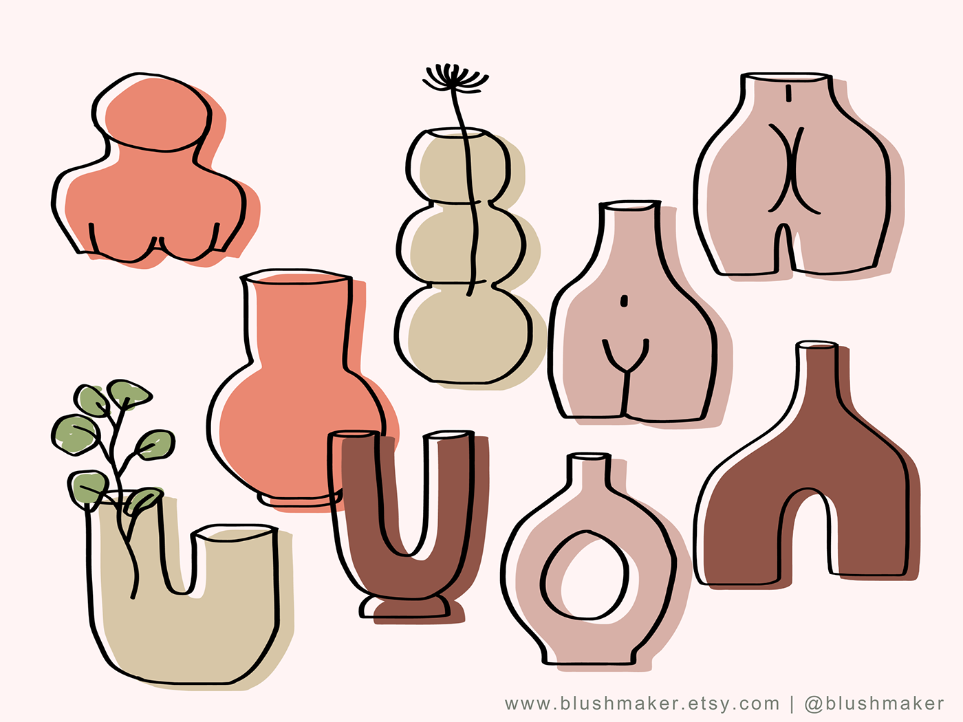 aesthetic vases modern nordic