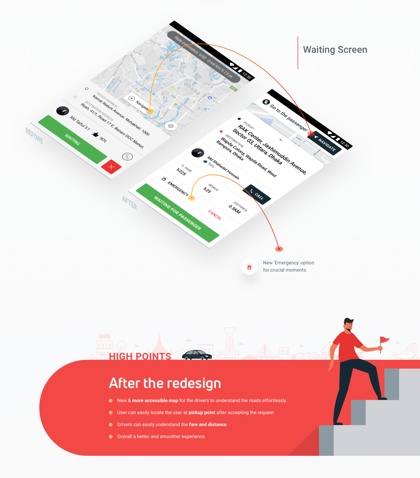 Pathao stratup Ridesharing UI product design  android
